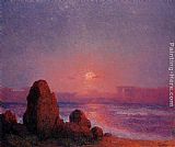 Coast Canvas Paintings - Sunset of the Breton Coast